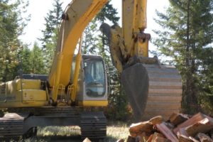 Rock Placing – Shoring Up The Road Along The Pend Oreille River